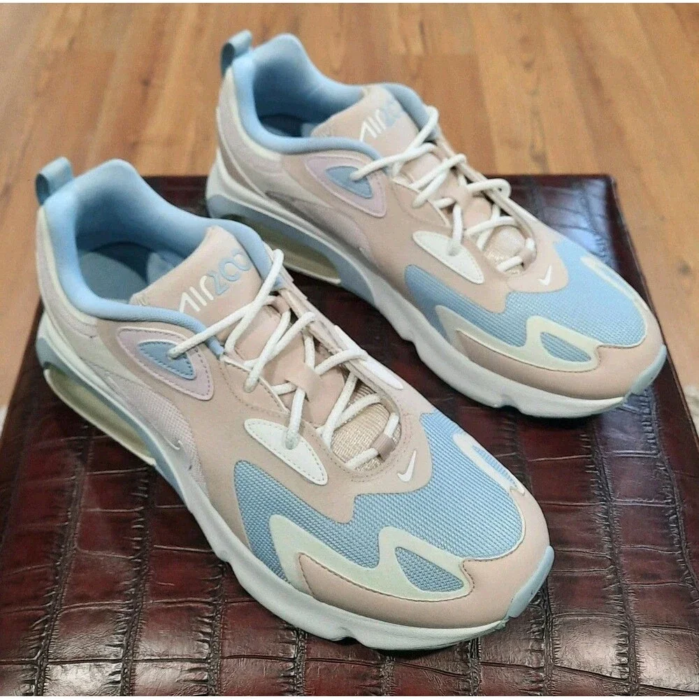 Nike Air Max 200 Running CI3867-600 Barely Rose / Fossil Stone Armory Blue Sz 12